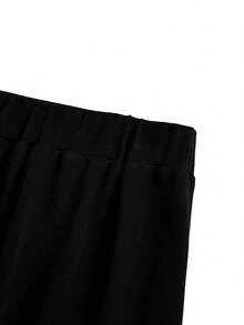 GlowEve CURVE Plus Size Women's Metal Decor Contrast Color Casual Versatile Daily Wear Skirt - Multicolor - View 4
