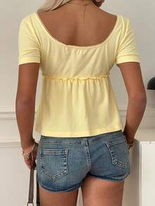 Women Sports Tees & Tanks - 黃色 - 查看 7
