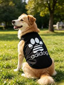 一件 Adidog 图案印花防跳蚤、防皮屑、保暖、透气运动背心，适合室内外使用，适用于猫狗。 - 彩色 - 查看 13