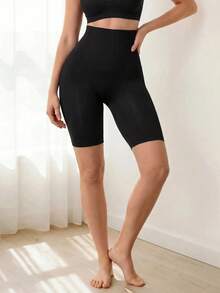 Liftille High Waist Tummy Control Body Shaper Shorts - Black - View 1
