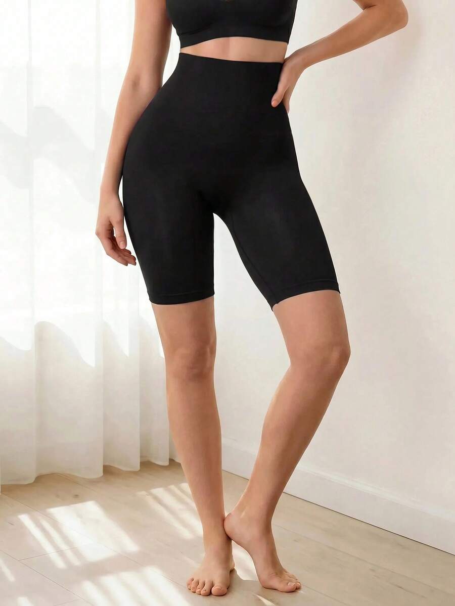 Liftille High Waist Tummy Control Body Shaper Shorts - Black - View 1