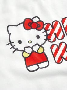 CovetEZ HELLO KITTY AND FRIENDS | SHEIN 女款休閒修身短袖T恤，95%棉，女款夏季服飾 - 彩色 - 查看 6