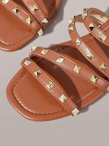 Styleloop Women's Flat Sandals, Bohemian, Beach Vacation, Western Wind, Summer Wear, Travel Essentials - Light brown - View 5