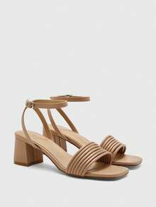 CUCCOO BIZCHIC Simple And Generous, Fashionable And Versatile, Casual Workplace Commuter Women's High-Heeled Sandals Summer - Apricot - View 7