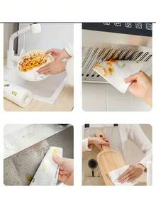 1Roll 50/100/200Pcs Kitchen Paper Towels Ultra Soft Microfiber Non Woven For Kitchen Bathroom Outdoor Christmas Party Clean Up Gift Bathroom Necessity Decorative Towel - Multicolor - View 5