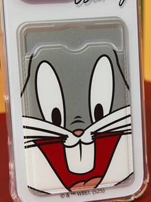 LOONEY TUNES X SHEIN Card Case Anti-Collision Mobile Phone Case, Compatible With IPhone - Light Grey - View 6