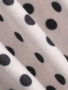 Livesso Nuisette élégante pour femme à bretelles fines, plissée avec dentelle contrastante, pyjama d'été - Blanc - Voir 7