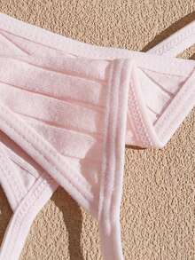 Lullawish 10pcs Women's Solid Color Ribbed Comfortable Thongs - Multicolor - View 5