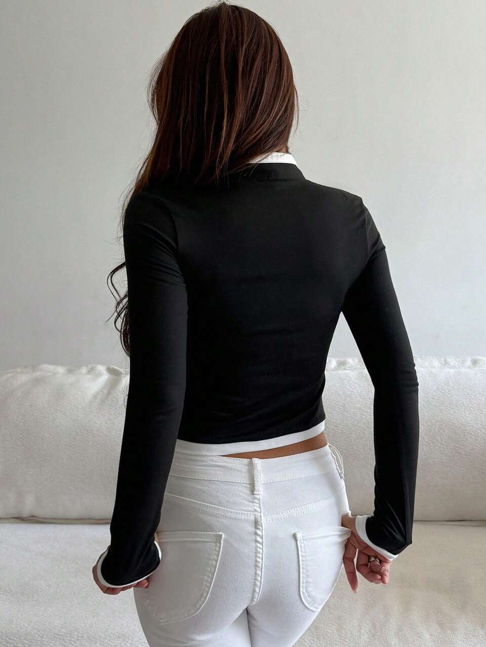 Women's Long Sleeve Zipper Front Slim Fit Sports Jacket