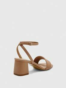 CUCCOO BIZCHIC Simple And Generous, Fashionable And Versatile, Casual Workplace Commuter Women's High-Heeled Sandals Summer - Apricot - View 9