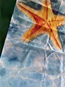 1pc Sea Star Beach Mat Fast Drying Sandproof Soft Microfiber Lightweight Compact For Summer Travel Swim Pool Gym Yoga Camping Outdoor Sports - Starfish 1 - View 7