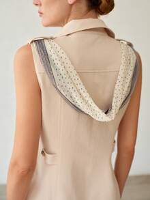 MOTF VESTIDO DE DOBLE PECHERA CON DETALLE DE BUFANDA - Albaricoque - Ver 2