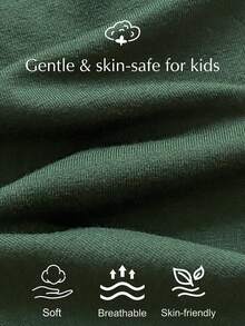 PrepCrw 2pcs Baby Boy/Girl Dark Green Summer Casual Work Soft Elastic Knit Crew Neck Short Sleeve Top And Pants Set,Decorative Embroidered Outing Vacation - Green - View 10
