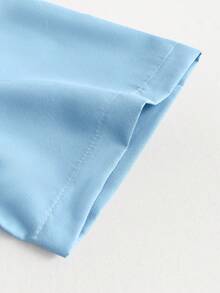 Manfinity Mode Men's Short Sleeve Single-Breasted Casual Commuter Shirt, Formal - Baby Blue - View 5