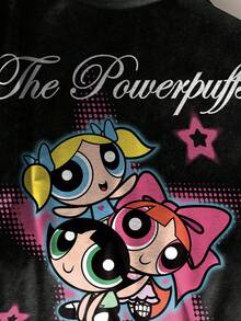 THE POWERPUFF GIRLS X SHEIN 女士圆领短袖休闲T恤 - - 白色 - 查看 5