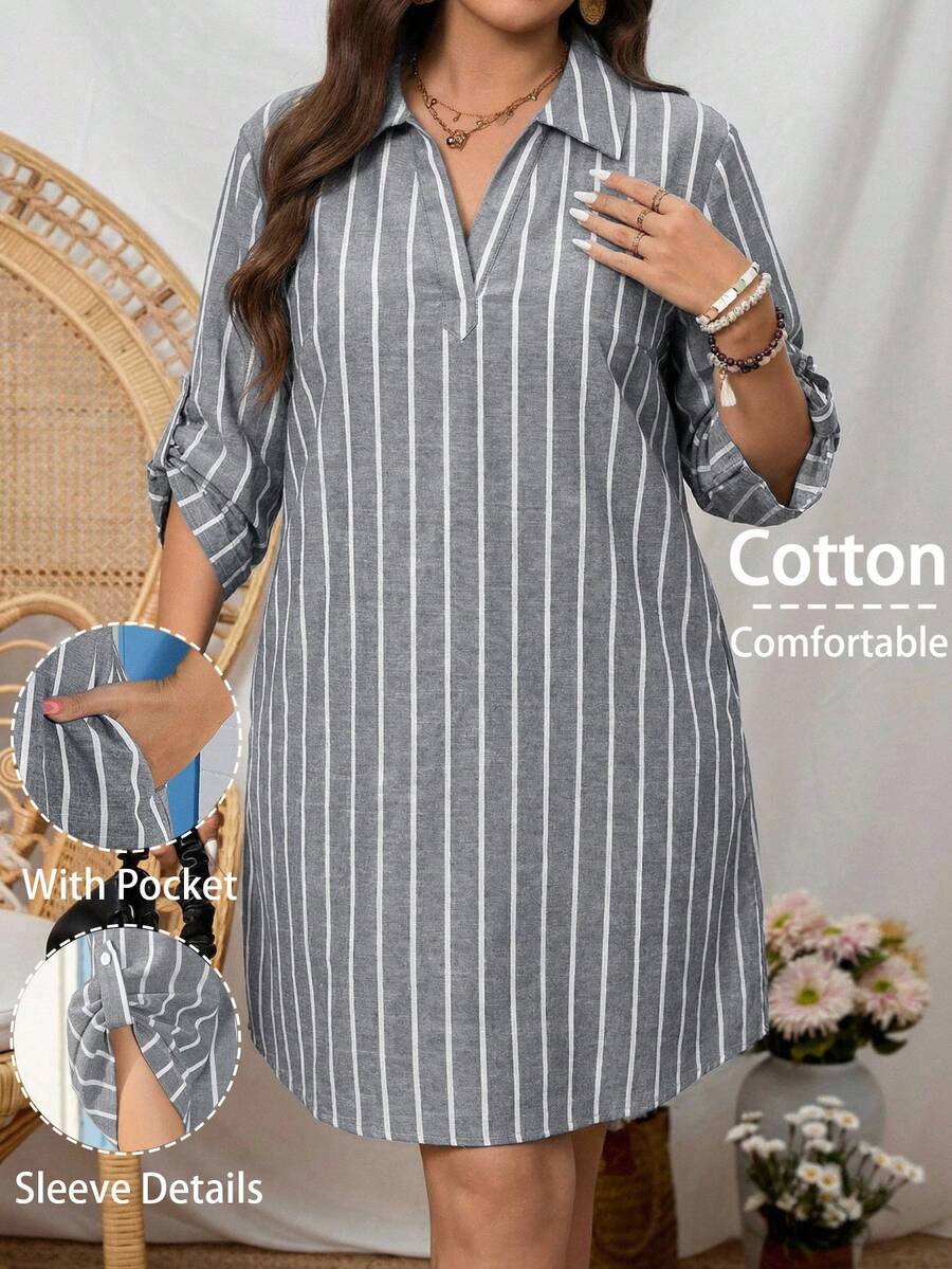SHEIN Clasi Plus Size Women's Dress Autumn Elegant Casual Medieval ...
