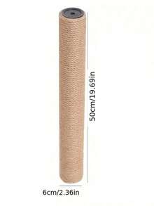 1pc 6cm Diameter Sisal Rope Cat Grab Column, Cat Climbing Frame Vertical Cat Climbing Frame Accessory Column, Wear-Resistant Jute Column, Cat DIY Building Material With Screws, 20cm, 40cm, 50cm - Yellow - View 9