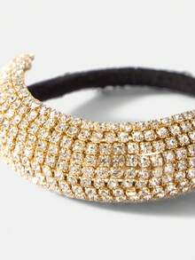 MOTF PREMIUM 1 PIECE FASHIONABLE SUPER FLASH FULL DIAMOND HAIR BAND - Gold - View 5