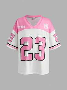Tween Girls' Casual Everyday Street Letter Print Graphic Tee - Pink - View 5