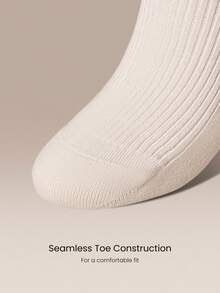 GLOWMODE Comfy Flex Seamless Toe Construction Embroidered Ruffle Socks Daily Casual - Brown - View 4