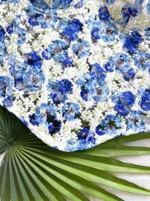 Soleia 女款度假春夏季浪漫雛菊刺繡紋理印花3D花卉裝飾抹胸上衣，休閒約會情人節下午茶海灘郵輪公路旅行城市度假音樂節派對波希米亞波西米亞嬉皮西式風格，內搭/外穿，四季日常通勤 - 藏蓝色 - 查看 5