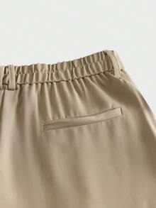 SWAVVY Pantalones largos holgados de moda para hombre primavera/verano - Caqui - Ver 5