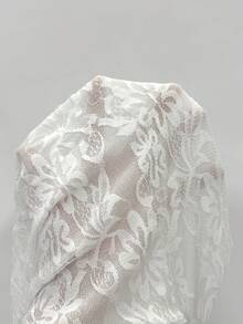 Coolane Mono blanco elástico con encaje, básico, elegante, boho chic, para vacaciones de verano para mujer - Blanco - Ver 7