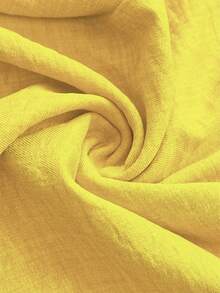 EMERY ROSE Vestido de uso diario casual de unicolor con cuello en V para mujer de talla grande - Amarillo claro - Ver 6