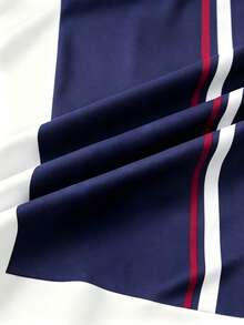 SHEIN 加大码修身立领插肩袖开衫 + 斜插口袋直筒裤 - 藏蓝色 - 查看 6