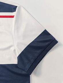 Airaco Men's Summer Casual Colorblock Patchwork Polo Shirt - Multicolor - View 4