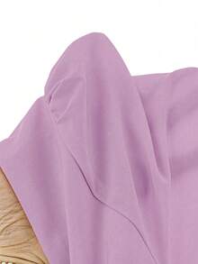 EMERY ROSE Women's Elegant Sweetheart Neck Button Front Short Sleeve Dress, Summer - Mauve Purple - View 3