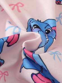 SHEIN Playful Pals 嬰幼兒休閒日常可愛運動衫套裝，附3D鉤花粉色花卉印花透明俏皮上衣與針織內搭褲，女嬰秋季款 - 粉色 - 查看 6
