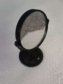 European-Style Matt Double-Sided Tabletop Make-Up Mirror; Large Princess-Style Dressing Table Mirror With Stand; Ideal For Blackhead Removal And Precise Make-Up Application; An Elegant Tabletop Make-Up Mirror Suitable For Homes - Black - View 10