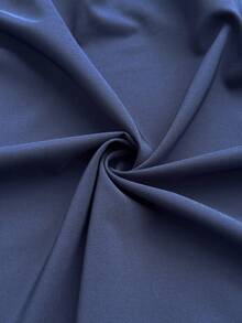 Maweii Charmantes elegantes Revershemd mit Plissee, einfarbiges taillenbetontes Große Größen Kleid, geeignet für lässig-elegante Alltagskleidung, tägliche Date-Kleidung, charmantes elegantes Kleid, Frühlings-/Sommerkleid - marineblau - Übersicht 8