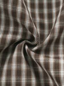 Manfinity Hypemode Men's Drawstring Waist Plaid Straight Leg Loose Casual Pants - Multicolor - View 5