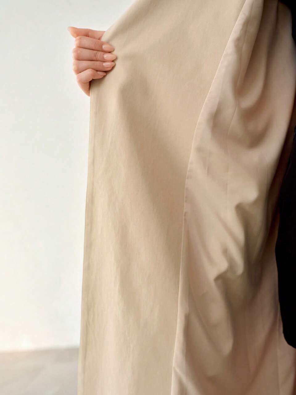 MOTF ELEGANT FASHIONABLE STAND COLLAR LONG SLEEVE TIE CINCHED WAIST ELEGANT WOMEN'S TRENCH COAT