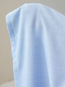 Veilorie Women's Shawl Collar Pocket Long Sleeve Solid Color Arabic Abaya - Blue - View 8