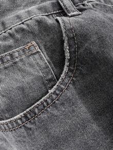 Dazy Plus Jeans vaqueros de pierna ancha y larga con efecto desgastado y lavado para tallas grandes - Gris - Ver 4