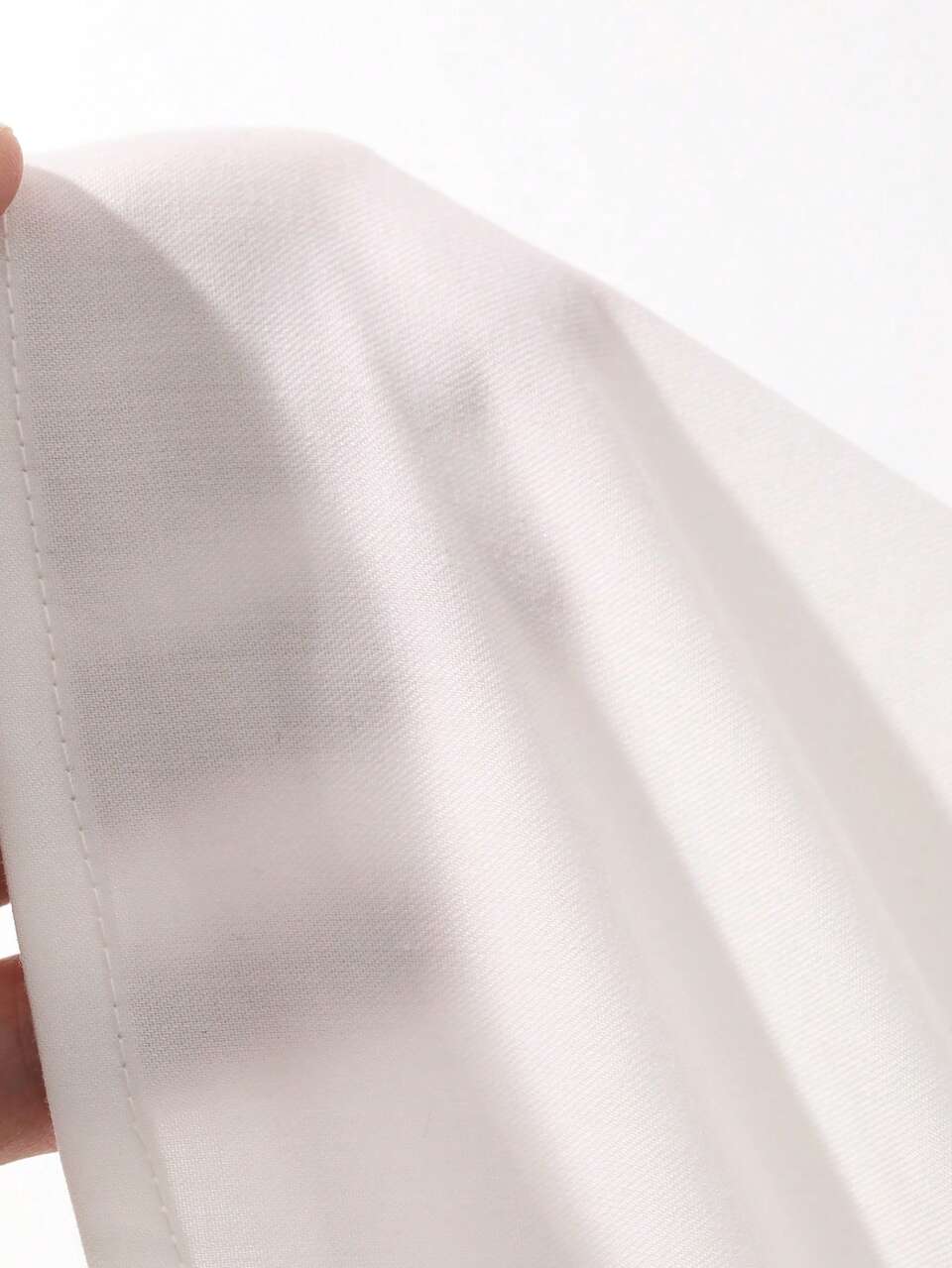 Summer Autumn Frill Trim Stand Collar Long Sleeve Loose White Solid Color Lantern Sleeve Women's Blouse