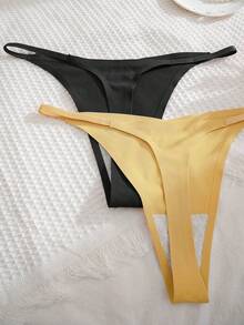 SHEIN Women's Solid Color Comfortable Seamless Panties 7-Pack - Multicolor - View 4