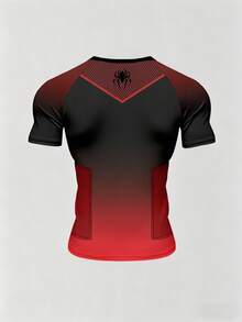 GymBeat Men's Gradient Print Short Sleeve Sports T-Shirt, Gym - Multicolor - View 2