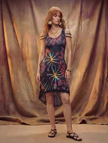 Fembélia Nuevo vestido corto regular para mujer Primavera/Verano 2026 - Multicolor - View 4
