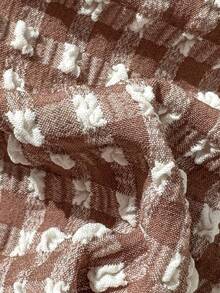 Swim Mod Women's Spring/Summer Jacquard Fabric Halter Neck Tie Bikini Set - Brown - View 7