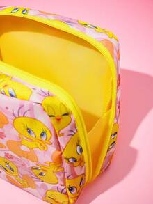 LOONEY TUNES X SHEIN 1个/1套卡通图案涤纶纤维收纳袋，可用作女性卫生用品收纳袋、数码产品收纳袋、小物件收纳袋，情人节礼物 - 黃色 - 查看 7