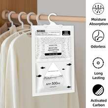 20 Pcs Large Capacity Dehumidification Bags, Reusable Power-Free Moisture Absorber Bags, Efficient Damp Absorbing Packs For Wardrobe, Closet, Bedroom, Bathroom, Basement, RV, Storage Box, Ideal For Humid Weather, Clothes & Shoes Moisture Removal - Multicolor - View 2