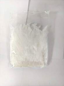 1米羽毛装饰布带适用于手工制作 DIY 舞蹈服装 娃娃服装配饰 汽车吊坠服装制作 表演服装 - 白色 - 查看 5