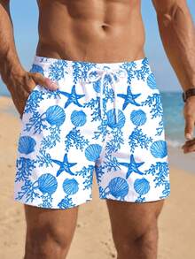 VIVINTIMO Plus Size Men's Drawstring Waist All-Over Print Beach Shorts, Suitable For Island Vacation, Couple Date, Hawaiian Vacation, Holiday - Multicolor - View 4