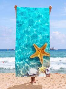 1pc Sea Star Beach Mat Fast Drying Sandproof Soft Microfiber Lightweight Compact For Summer Travel Swim Pool Gym Yoga Camping Outdoor Sports - Starfish 1 - View 11