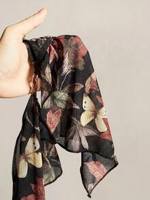SHEIN ICON Y2K復古性感花卉印花掛脖露背背心，開衩下擺 - 彩色 - 查看 9