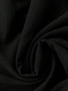 Linhara Große Größen Vielseitiges besticktes Kleid mit Flügelärmel für Damen - Schwarz - Übersicht 6